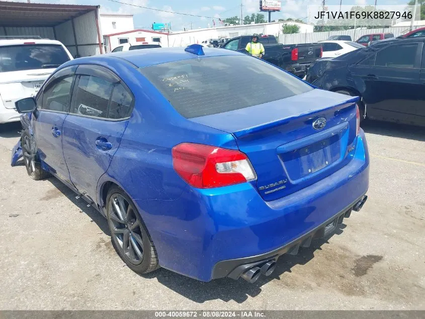 2019 Subaru Wrx Premium VIN: JF1VA1F69K8827946 Lot: 40059672