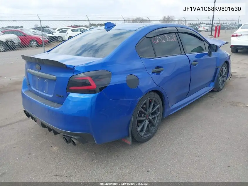 2019 Subaru Wrx Premium VIN: JF1VA1C68K9801630 Lot: 42023028