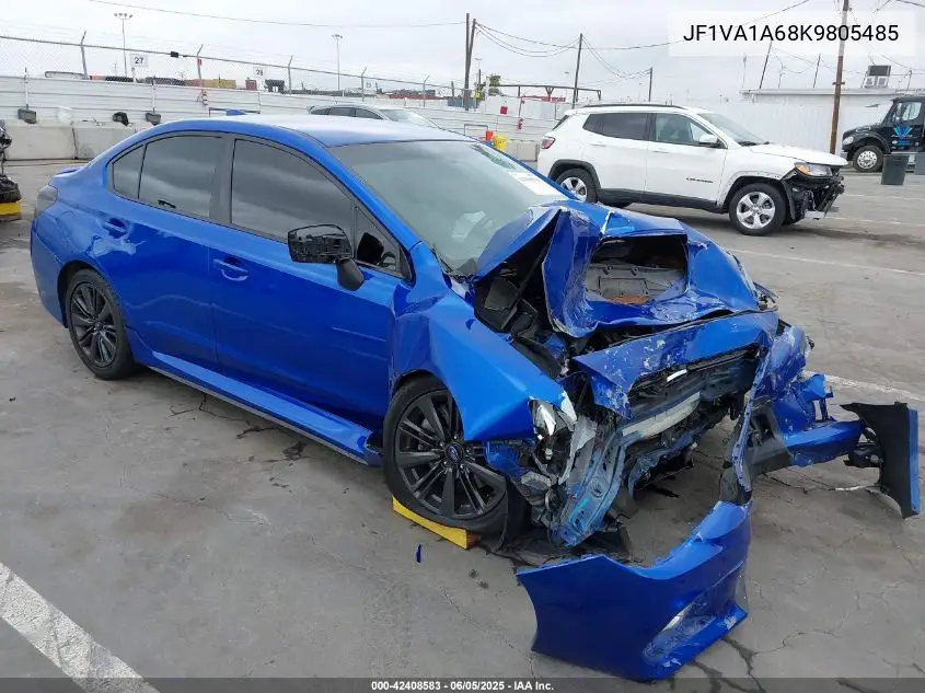2019 Subaru Wrx VIN: JF1VA1A68K9805485 Lot: 42408583