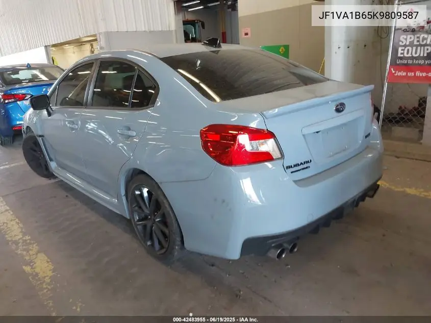 2019 Subaru Wrx Premium VIN: JF1VA1B65K9809587 Lot: 42483955