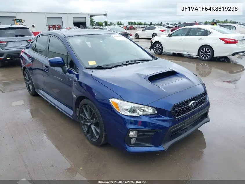 2019 Subaru Wrx Premium VIN: JF1VA1F64K8819298 Lot: 42492251