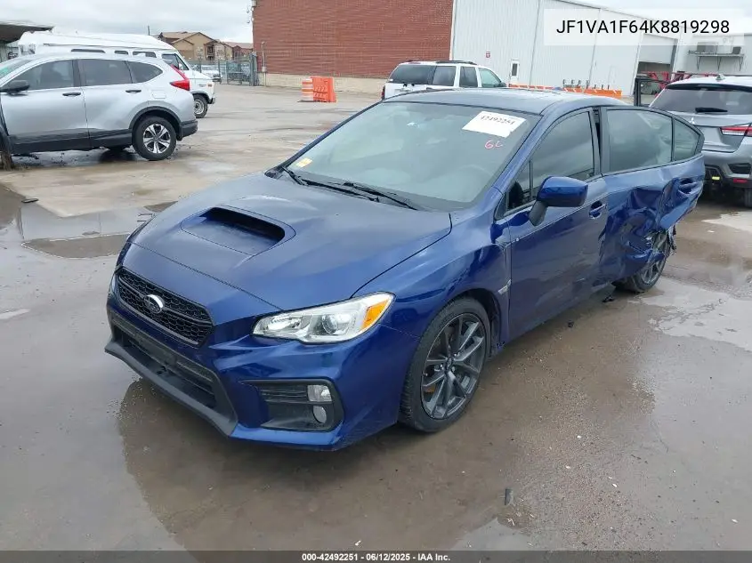 2019 Subaru Wrx Premium VIN: JF1VA1F64K8819298 Lot: 42492251