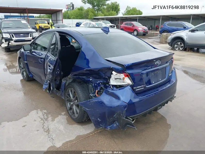 2019 Subaru Wrx Premium VIN: JF1VA1F64K8819298 Lot: 42492251