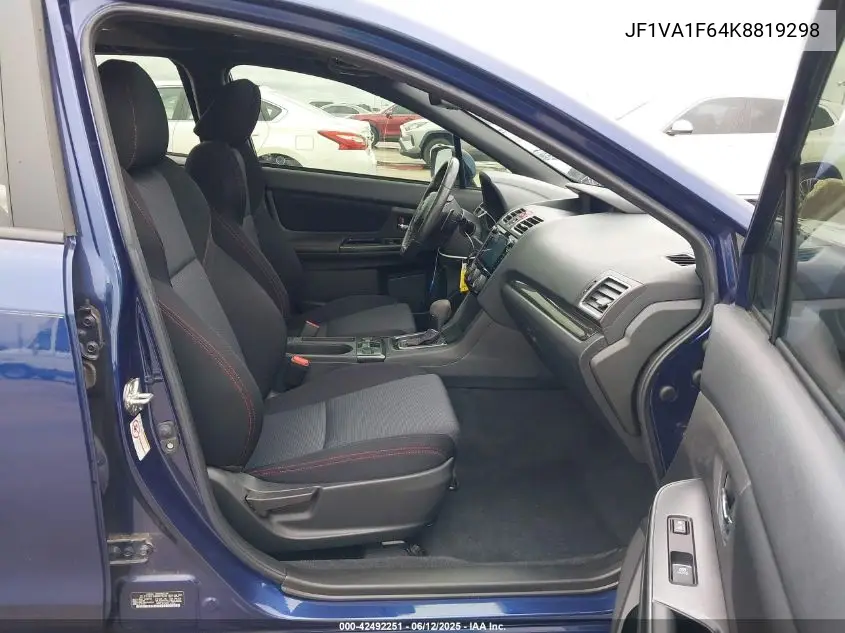 2019 Subaru Wrx Premium VIN: JF1VA1F64K8819298 Lot: 42492251