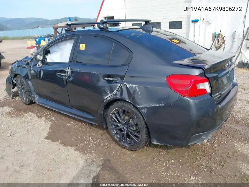 2019 Subaru Wrx VIN: JF1VA1A67K9806272 Lot: 42573062