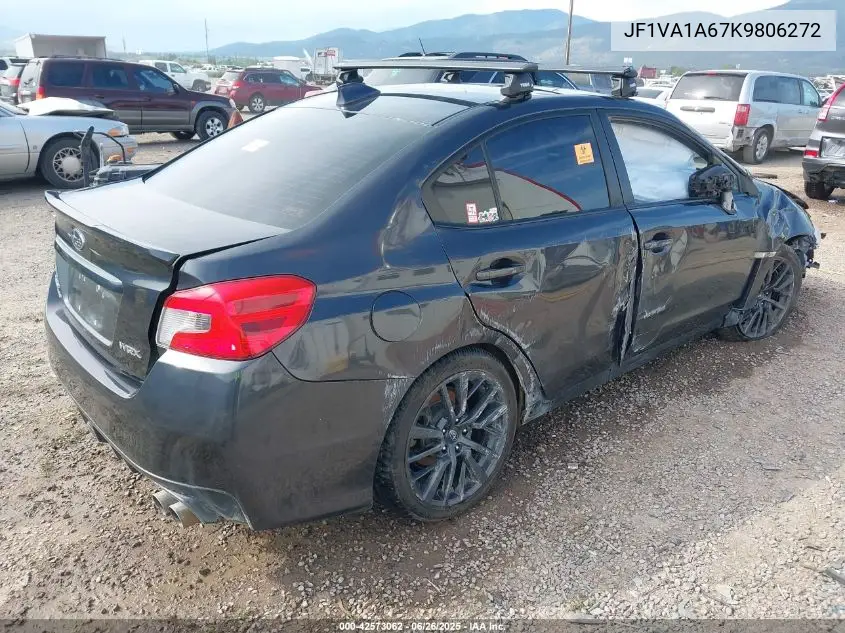 2019 Subaru Wrx VIN: JF1VA1A67K9806272 Lot: 42573062