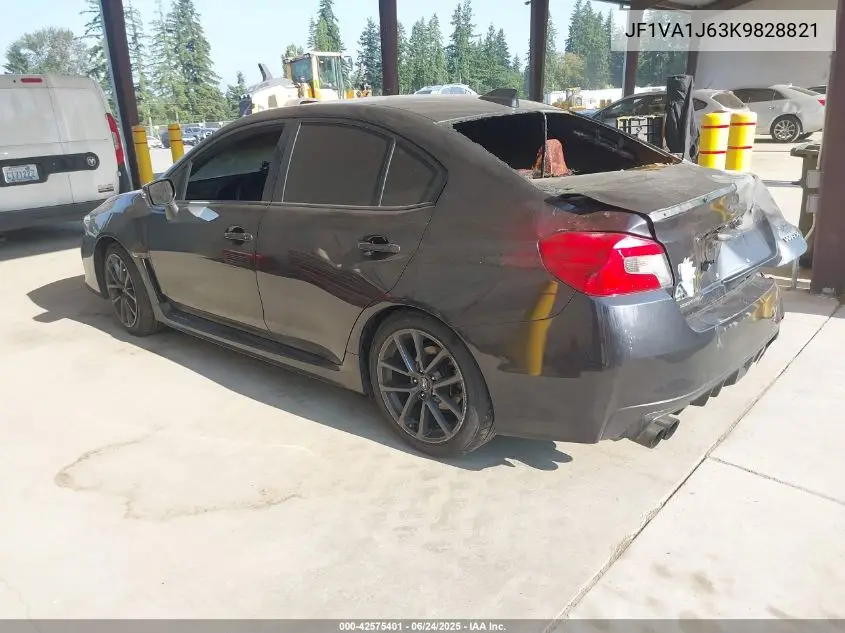 2019 Subaru Wrx Limited VIN: JF1VA1J63K9828821 Lot: 42575401