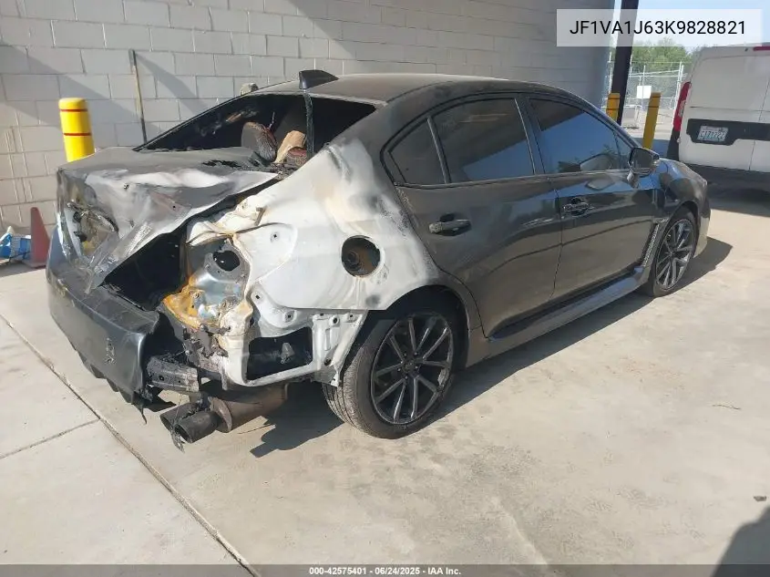 2019 Subaru Wrx Limited VIN: JF1VA1J63K9828821 Lot: 42575401