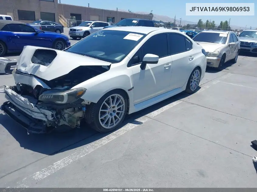 2019 Subaru Wrx VIN: JF1VA1A69K9806953 Lot: 42598101