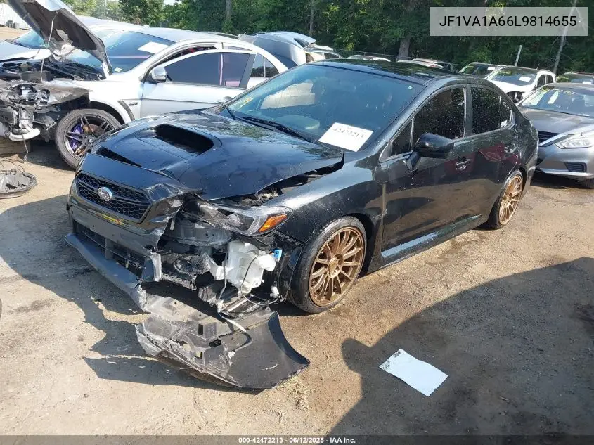2020 Subaru Wrx VIN: JF1VA1A66L9814655 Lot: 42472213