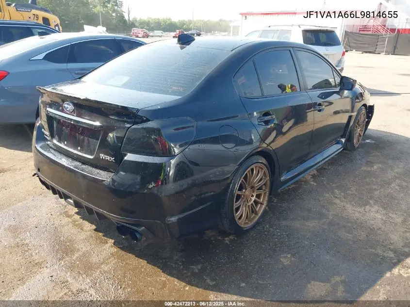 2020 Subaru Wrx VIN: JF1VA1A66L9814655 Lot: 42472213