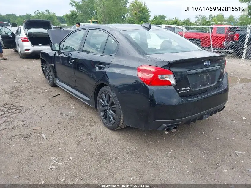 2021 Subaru Wrx VIN: JF1VA1A69M9815512 Lot: 42596179