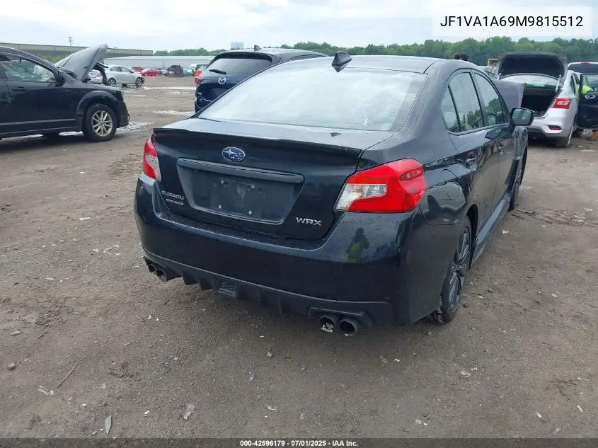 2021 Subaru Wrx VIN: JF1VA1A69M9815512 Lot: 42596179