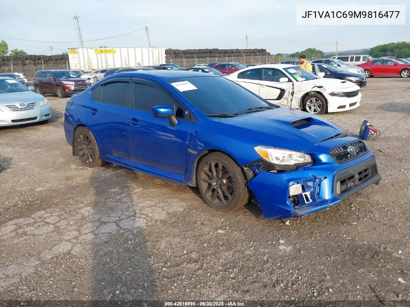 2021 Subaru Wrx Premium VIN: JF1VA1C69M9816477 Lot: 42616995