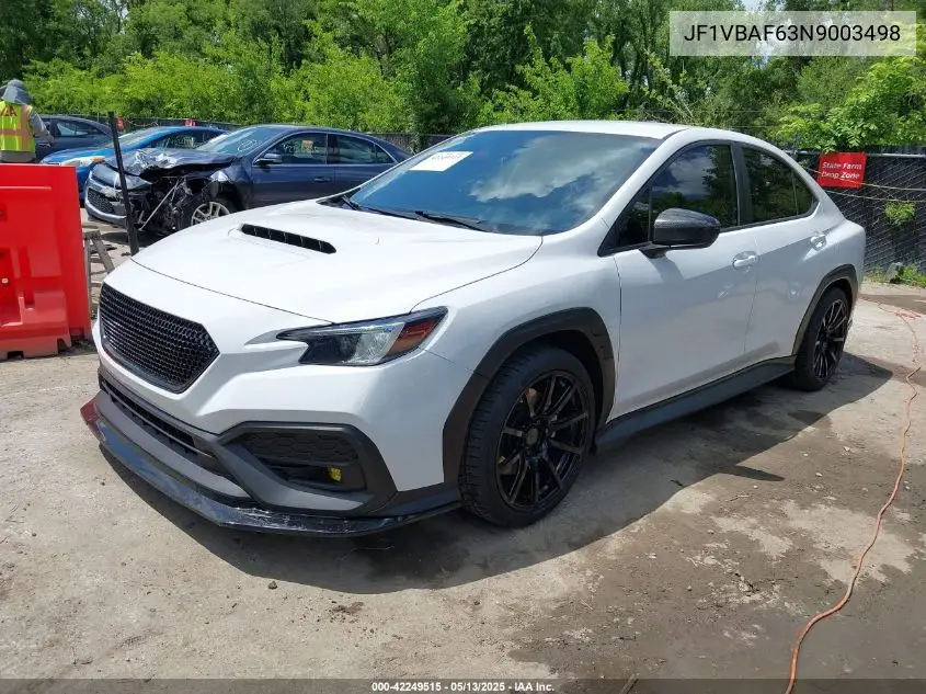 2022 Subaru Wrx Premium VIN: JF1VBAF63N9003498 Lot: 42249515