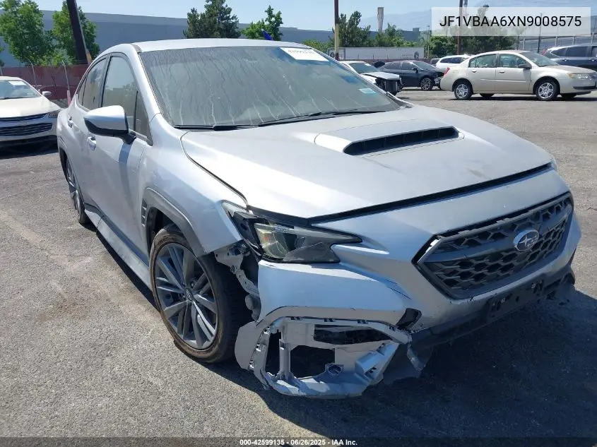 2022 Subaru Wrx VIN: JF1VBAA6XN9008575 Lot: 42599135