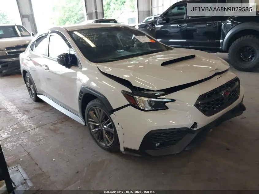 2022 Subaru Wrx VIN: JF1VBAA68N9029585 Lot: 42616217