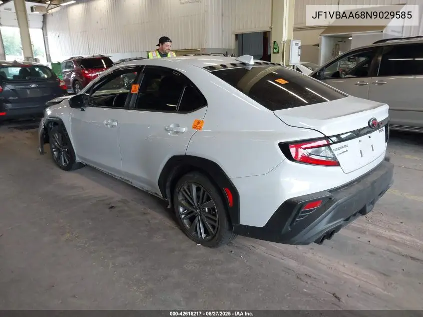 2022 Subaru Wrx VIN: JF1VBAA68N9029585 Lot: 42616217