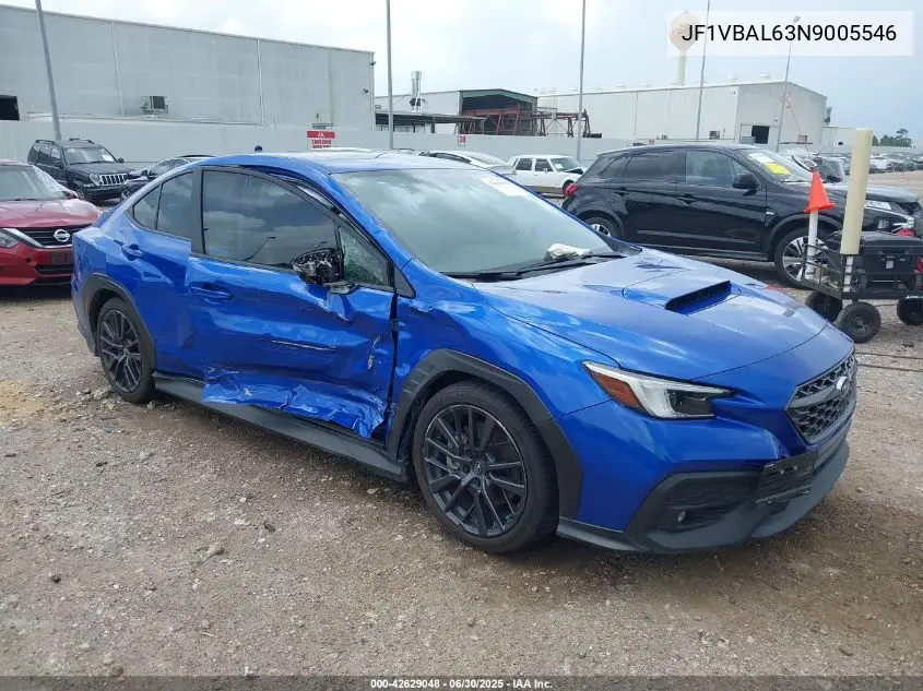 2022 Subaru Wrx Limited VIN: JF1VBAL63N9005546 Lot: 42629048