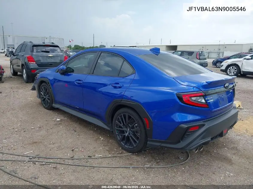 2022 Subaru Wrx Limited VIN: JF1VBAL63N9005546 Lot: 42629048