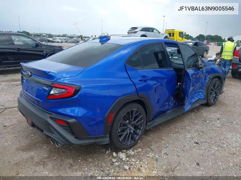 2022 Subaru Wrx Limited VIN: JF1VBAL63N9005546 Lot: 42629048