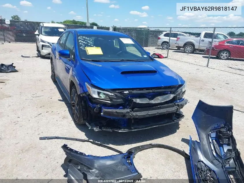 2024 Subaru Wrx Tr VIN: JF1VBAY62R9818147 Lot: 42237602