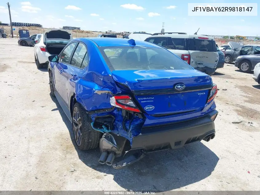 2024 Subaru Wrx Tr VIN: JF1VBAY62R9818147 Lot: 42237602