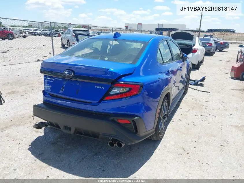 2024 Subaru Wrx Tr VIN: JF1VBAY62R9818147 Lot: 42237602