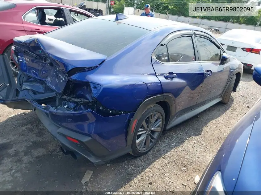 2024 Subaru Wrx VIN: JF1VBAB65R9802095 Lot: 42583479