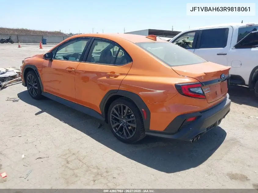 2024 Subaru Wrx Premium VIN: JF1VBAH63R9818061 Lot: 42607964