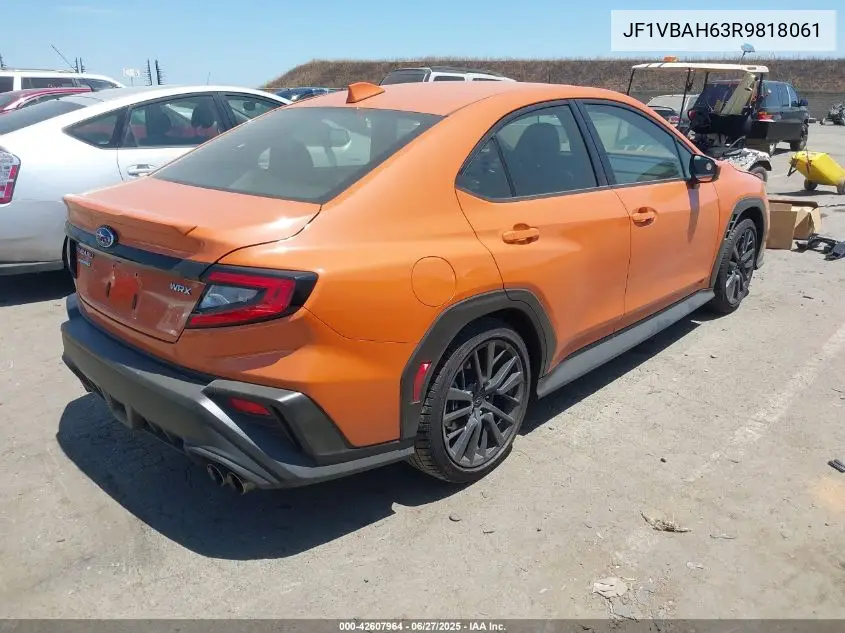 2024 Subaru Wrx Premium VIN: JF1VBAH63R9818061 Lot: 42607964