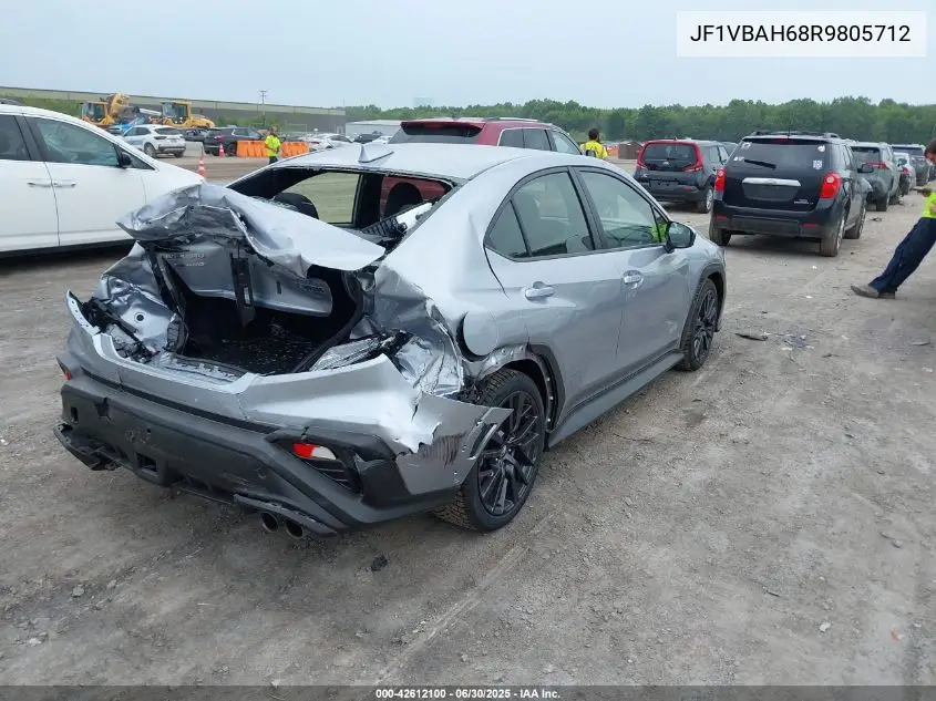 2024 Subaru Wrx Premium VIN: JF1VBAH68R9805712 Lot: 42612100