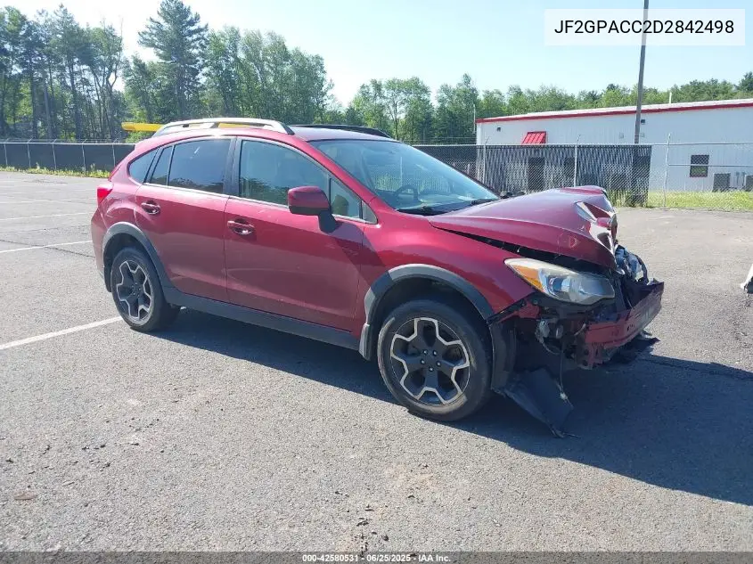 2013 Subaru Xv Crosstrek 2.0I Premium VIN: JF2GPACC2D2842498 Lot: 42580531