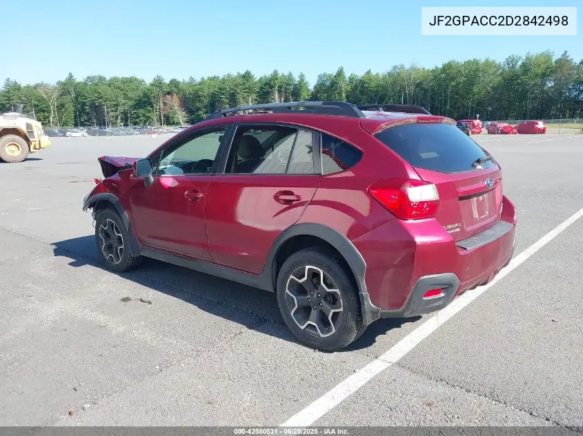 2013 Subaru Xv Crosstrek 2.0I Premium VIN: JF2GPACC2D2842498 Lot: 42580531