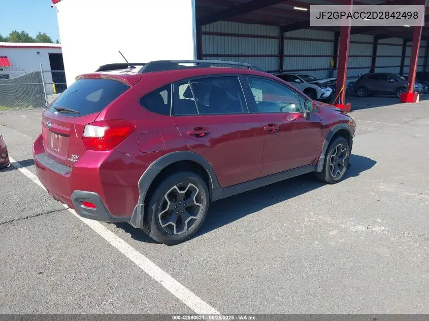 2013 Subaru Xv Crosstrek 2.0I Premium VIN: JF2GPACC2D2842498 Lot: 42580531