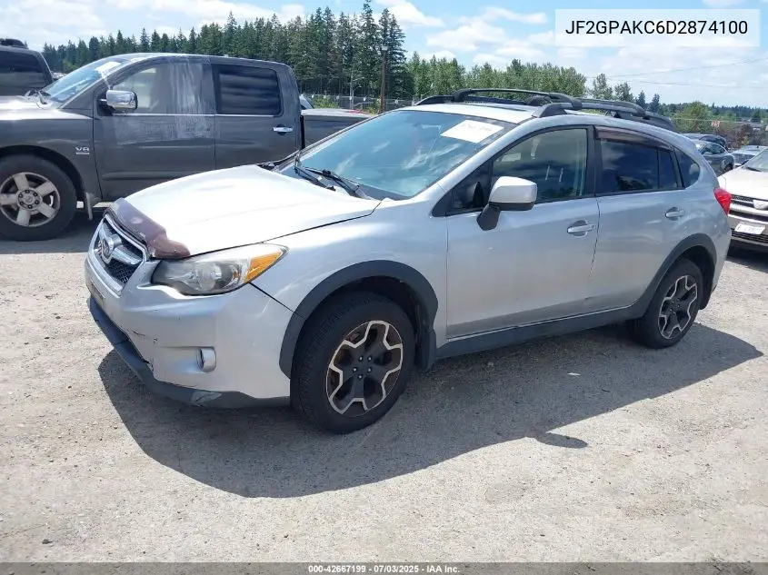 2013 Subaru Xv Crosstrek 2.0I Limited VIN: JF2GPAKC6D2874100 Lot: 42667199
