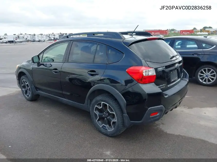 2013 Subaru Xv Crosstrek 2.0I Premium VIN: JF2GPAVC0D2836258 Lot: 42703948