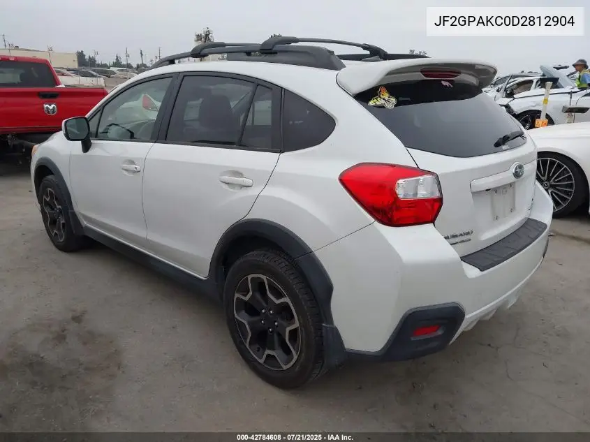 2013 Subaru Xv Crosstrek 2.0I Limited VIN: JF2GPAKC0D2812904 Lot: 42784608