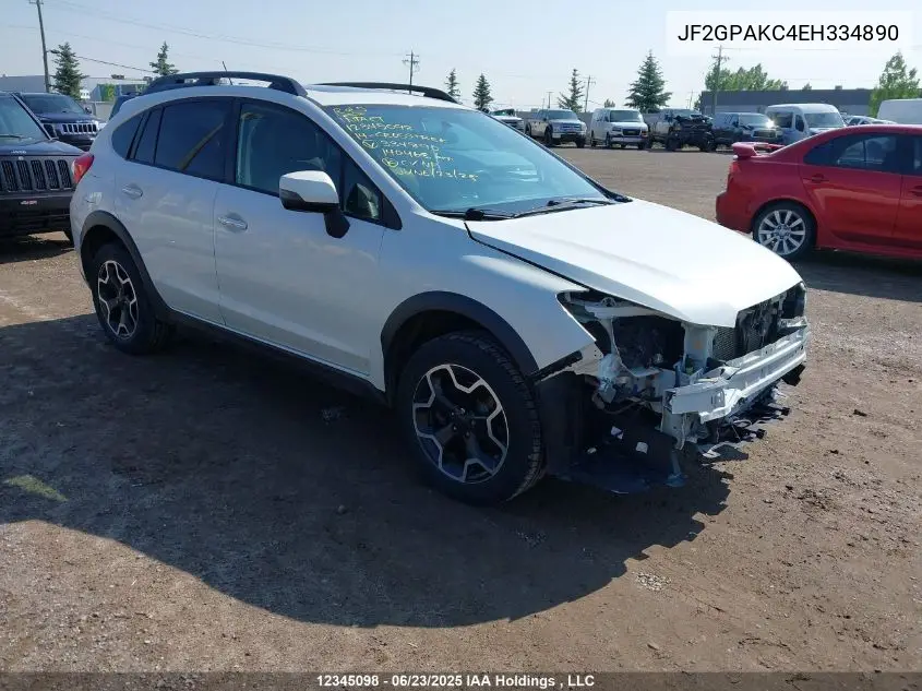 2014 Subaru Xv Crosstrek 2.0I Limited VIN: JF2GPAKC4EH334890 Lot: 12345098