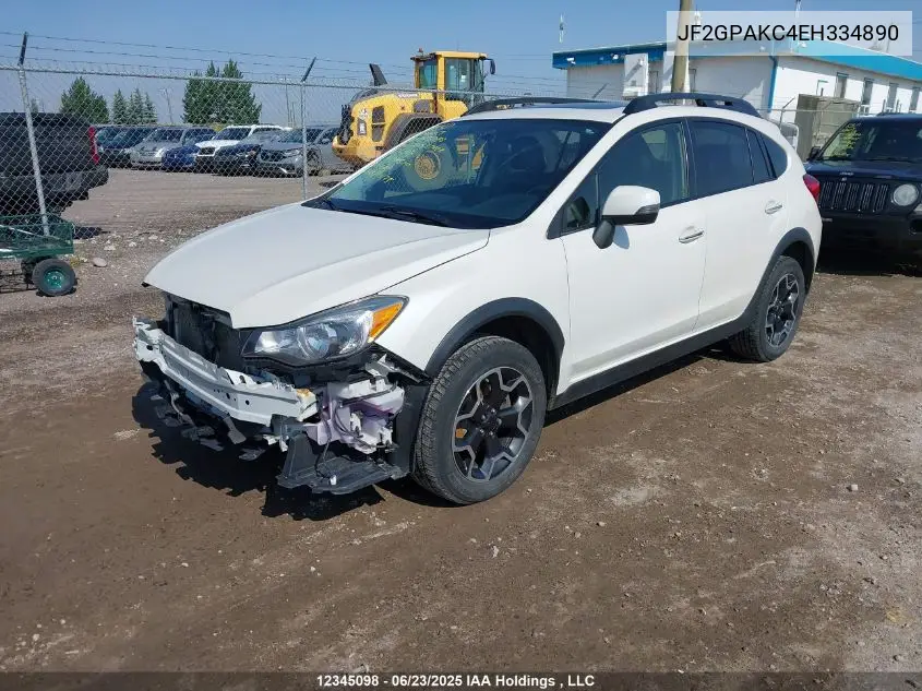 2014 Subaru Xv Crosstrek 2.0I Limited VIN: JF2GPAKC4EH334890 Lot: 12345098