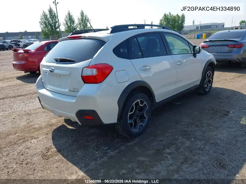 2014 Subaru Xv Crosstrek 2.0I Limited VIN: JF2GPAKC4EH334890 Lot: 12345098