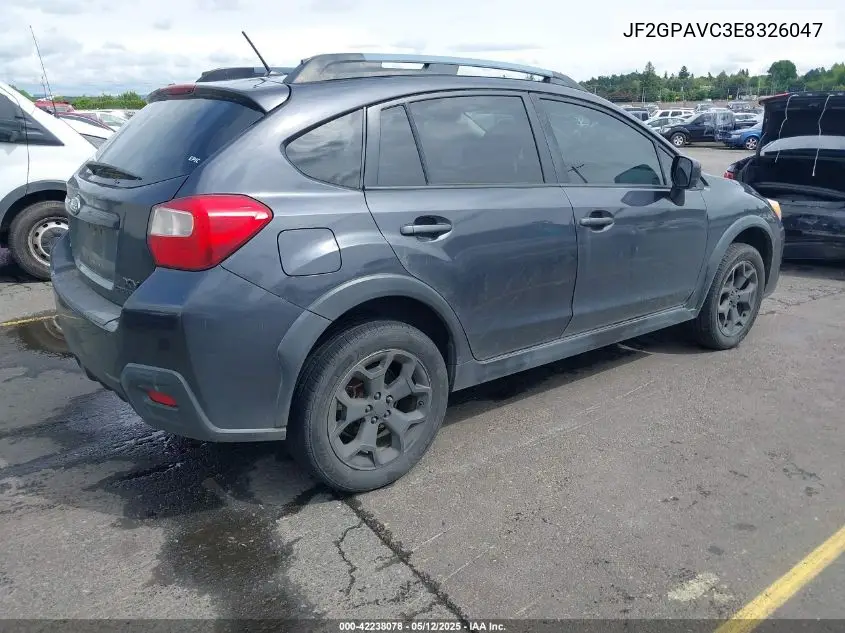 2014 Subaru Xv Crosstrek 2.0I Premium VIN: JF2GPAVC3E8326047 Lot: 42238078
