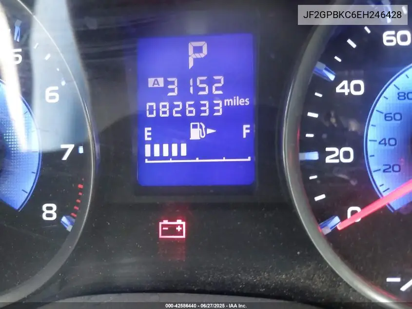 2014 Subaru Xv Crosstrek Hybrid 2.0I Touring VIN: JF2GPBKC6EH246428 Lot: 42586440