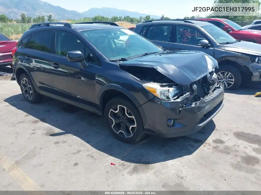 2014 Subaru Xv Crosstrek 2.0I Premium VIN: JF2GPACC1EH317995 Lot: 42588059