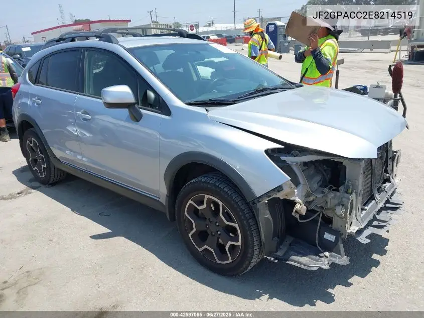 2014 Subaru Xv Crosstrek 2.0I Premium VIN: JF2GPACC2E8214519 Lot: 42597065