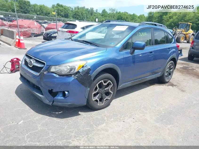 2014 Subaru Xv Crosstrek 2.0I Premium VIN: JF2GPAVC8E8274625 Lot: 42616081
