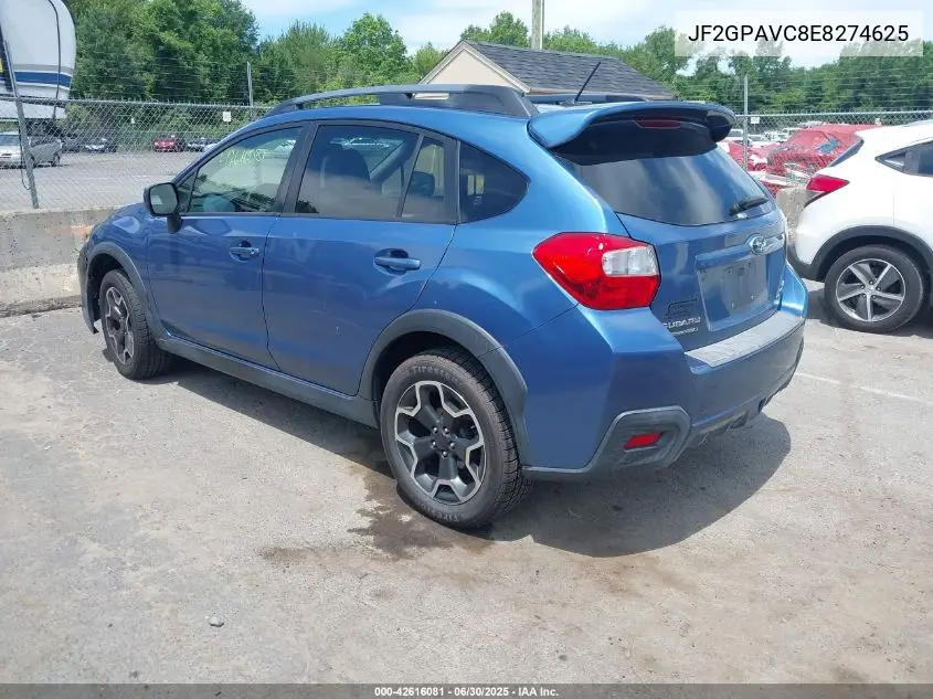 2014 Subaru Xv Crosstrek 2.0I Premium VIN: JF2GPAVC8E8274625 Lot: 42616081