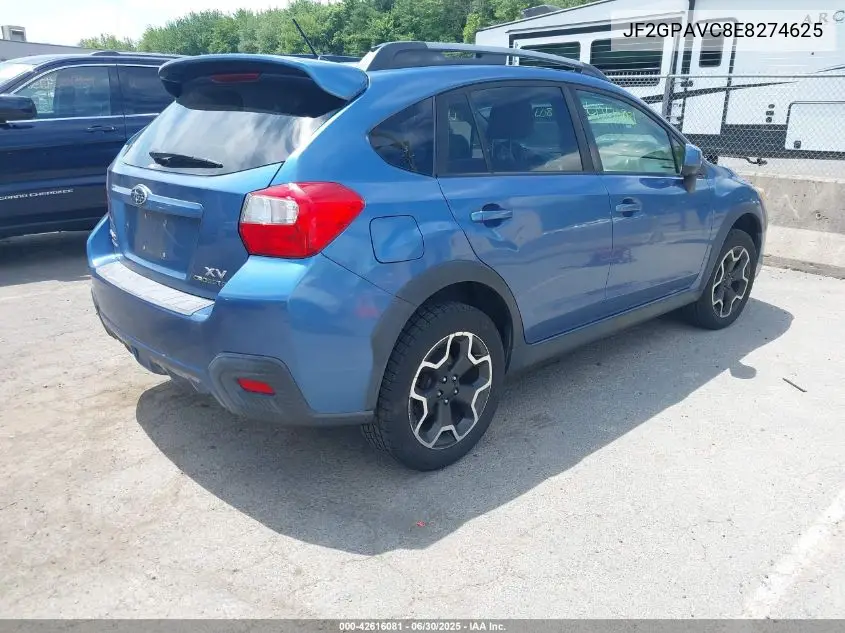 2014 Subaru Xv Crosstrek 2.0I Premium VIN: JF2GPAVC8E8274625 Lot: 42616081