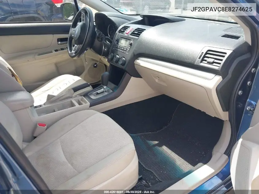 2014 Subaru Xv Crosstrek 2.0I Premium VIN: JF2GPAVC8E8274625 Lot: 42616081
