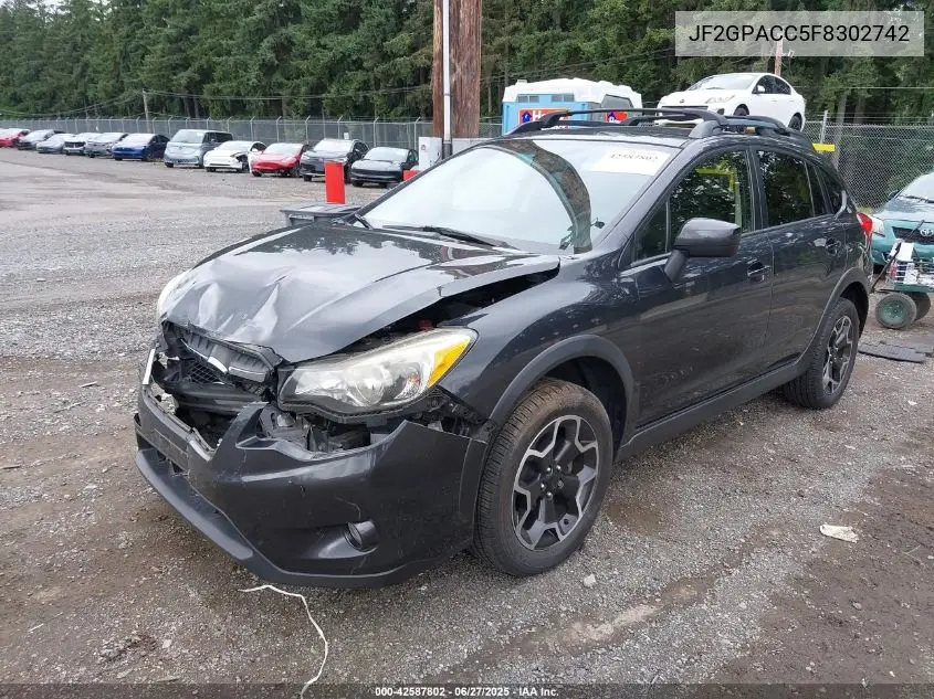 2015 Subaru Xv Crosstrek 2.0I Premium VIN: JF2GPACC5F8302742 Lot: 42587802